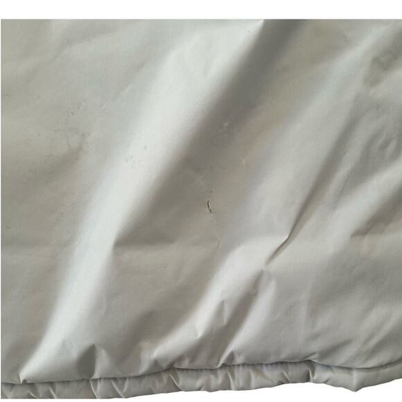 Vintage 80's Temco Goose Down Light Gray Coat Jacket with Foldable Hood Size L - Picture 8 of 10